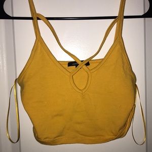 Yellow crop top
